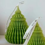 Molde de Silicone Árvore de Natal Pinho Geométrica 3D para Vela