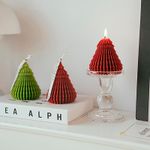 Molde de Silicone Árvore de Natal Pinho Geométrica 3D para Vela
