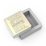 Molde de Silicone Quadrada Nunca Foi Sorte Sempre Foi Deus