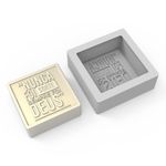 Molde de Silicone Quadrada Nunca Foi Sorte Sempre Foi Deus