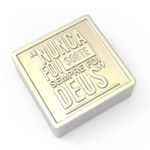 Molde de Silicone Quadrada Nunca Foi Sorte Sempre Foi Deus