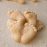 Molde de Silicone 4 Pezinho de Bebe Par