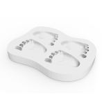 Molde de Silicone 4 Pezinho de Bebe Par