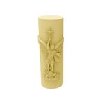 Forma de Silicone Mini Vela Cilíndrico 3D de Sete Dias São Miguel Arcanjo