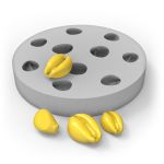 Molde de Silicone com 10 Mini Búzios para Velas