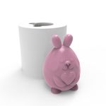 Molde de Silicone Ovo de Páscoa em Formato de Coelho 3D
