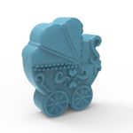 Molde de Silicone Carrinho de Bebê Realista Lembrancinha Batizado