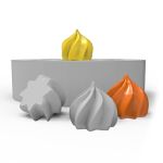 Molde de Silicone 7 Mini Suspiros Pequenos