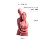 Forma de Silicone Casal se abraçando Vela Pequeno