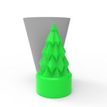 Molde de Silicone Arvore de Natal Geométrica Modelo 05