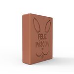 Molde de Silicone Barra Feliz Páscoa Orelhinhas de Coelho