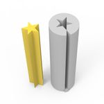 Molde de Silicone Extrusora Estrela 10cm