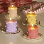 Forma de Silicone Mini Vela Com Coração Corações