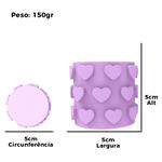 Forma de Silicone Mini Vela Com Coração Corações