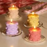Forma de Silicone Mini Vela Com Coração Corações
