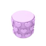 Forma de Silicone Mini Vela Com Coração Corações