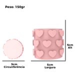 Forma de Silicone Mini Vela Com Coração Corações