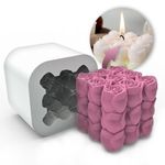 Molde de Silicone Cubo Flor Tulipas Empilhadas 3D