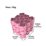 Molde de Silicone Cubo Flor Tulipas Empilhadas 3D