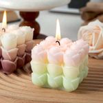 Molde de Silicone Cubo Flor Tulipas Empilhadas 3D
