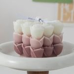 Molde de Silicone Cubo Flor Tulipas Empilhadas 3D