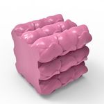 Molde de Silicone Cubo Flor Tulipas Empilhadas 3D