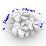Molde de Silicone Arranjo de Flores Jasmim para Velas em Copo- Buquê Decorativo