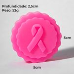 Molde de Silicone Outubro Rosa Decorado