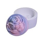 Forma de Silicone Botão de Rosa Redondo Vela Lembrancinha Decorativa