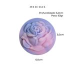 Forma de Silicone Botão de Rosa Redondo Vela Lembrancinha Decorativa