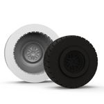 Molde de Silicone Roda Com Pneu | Lembrancinha | Chaveiro | Velas | Artesanato