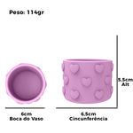 Forma de Silicone Mini Vaso Com Coração