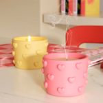 Forma de Silicone Mini Vaso Com Coração
