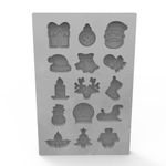 Molde de Silicone Kit Figuras Natalinas 15 Cavidades