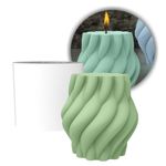 Molde de Silicone Vela cilíndrica geométrica torção