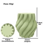 Molde de Silicone Vela cilíndrica geométrica torção