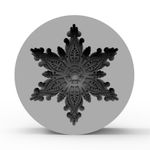 Molde de Silicone Floco de Neve Natalino C/ Arabescos