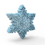 Molde de Silicone Floco de Neve Natalino C/ Arabescos