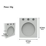 Molde de Silicone Porta Vela em Formato de Casa 2 Cavidades