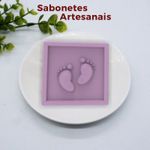 Molde de Silicone Quadrada Pezinho de Bebê