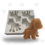 Molde de Silicone Cavalo Encaixe Lembrancinha 4Cav.