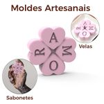 Molde de Silicone Coração Em Trevo- Amor