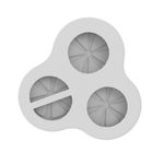 Molde de Silicone Simulação de Fruta Limão 4 Cavidades