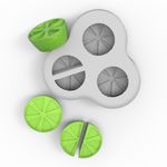Molde de Silicone Simulação de Fruta Limão 4 Cavidades