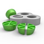 Molde de Silicone Simulação de Fruta Limão 4 Cavidades