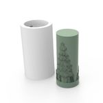 Molde de Silicone Vela Cilindrica de Natal- Modelo 1