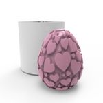 Molde de Silicone Ovo de Páscoa c/ Corações
