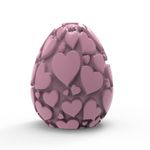 Molde de Silicone Ovo de Páscoa c/ Corações