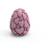 Molde de Silicone Ovo de Páscoa c/ Corações