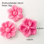 Molde de Silicone Flores 3Cav. Modelo 02